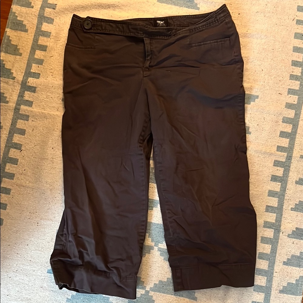 Dark Brown Cropped Pants